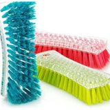 3 x borstel voor het huishouden, schuurborstel voor het reinigen, harde wortelborstel, schrobborstel, poetsborstel, keuze uit verschillende kleuren, geel/rood/turquoise, zonder handvat