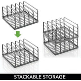 Clutch Organizer – praktische handtassen opbergen met 5 vakken voor clutches, portefeuilles, kaartenetuis enz. – portemonnee houder van kunststof – set van 2 – grafiet