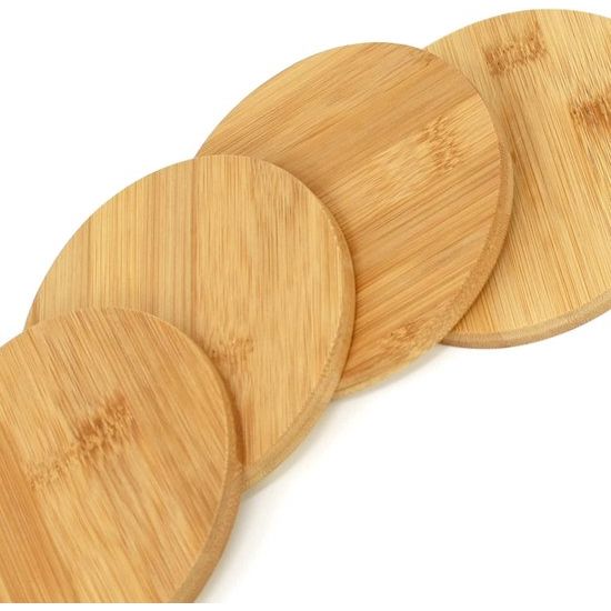 bamboe onderzetters, ronde onderzetters, onderzetters, onderzetters, diameter 11 cm, rond, 0,9 cm dikte (8 stuks)
