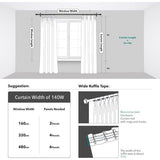 Verduisteringsgordijn met plooiband, 180x140
