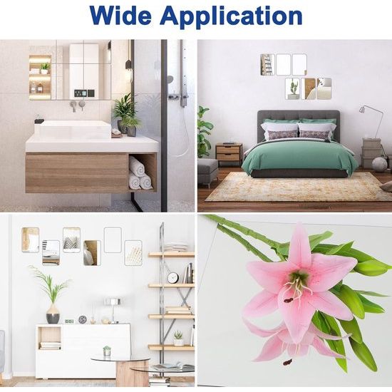 spiegelmuurstickers zijn gemaakt van nieuw, licht acrylmateriaal en pvc-folie 30x20