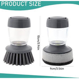 Set van 2 veegborstels voor potten, pannen, fornuizen, borden en kookgerei Reiniging met dispensertank 2 vervanging (2 soorten kop)