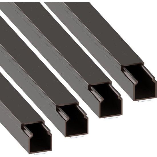 kabelgoot (zelfklevend) 15x15 mm van pvc, kleur: brons, lengte 4 m (4 x 1 m lengte)