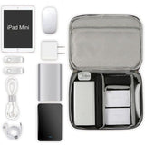 Kabeltas, kabelorganisatortas voor kabels, 3-laags kabeltas, organizer, technisch zakje voor oplaadkabel, mobiele telefoon, powerbank