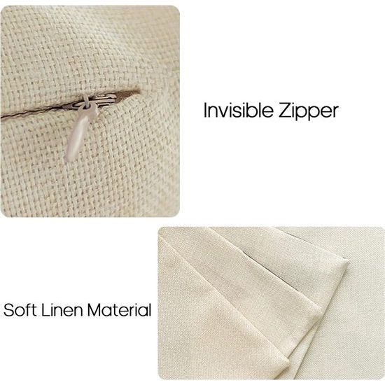 Kussenslopen 4-delige set kussenslopen, linnen, kussensloop, sierkussen, kussenslopen voor bank, tuinbed, bank, kussen, 40 x 40 cm (set van 4)