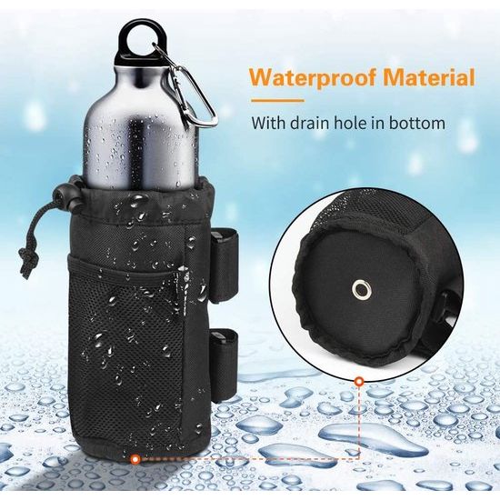 Bekerhouders, 2-pack oprolbare bekerhouders met gaasvak en koordvergrendeling, bekerhouderaccessoires voor ATV, kinderwagen, rolstoel, scooter, boot en golfkar