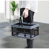 Boodschappenmand, plastic, optional vouwdoos, small, 19 liter, 38 x 25 x 20 cm, geschikt voor keuken, badkamer, kantoor, slaapkamer, klaslokaal, kast, lade