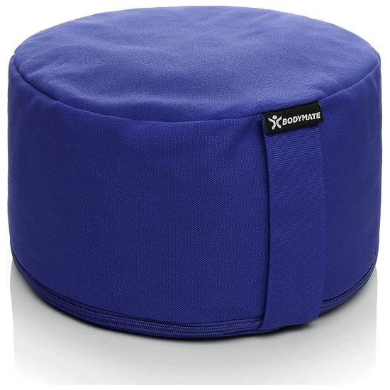 BODYMATE Yogakussen rond boekweit-spelt vullingmachinewasbare overtrek van 100% extra dik katoen meditatiekussen zitkussen