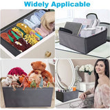 Set van 8 lades voor een organisatiesysteem in een kast, opvouwbare lade opbergdoos gemaakt van niet-geweven stof, ondergoedorganizer voor kledingkast om kleding, beha's, sokken, slipjes en stropdassen op te bergen.