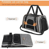 Soft Cat Carrier with Top Mesh Window and Pet Carrier Breathable for Medium Cats and Small Dogs Puppies up to 14 lb (Grey)