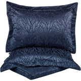 ELART bedlinnenset sprei 150x200 cm en 50x70 cm 1 kussen | Bed Gooi Deken voor Zomer Gewatteerde Deken voor Bed Sofa Gooi | Jacquard Stoffen Deken Zacht en Modern (Marineblauw)