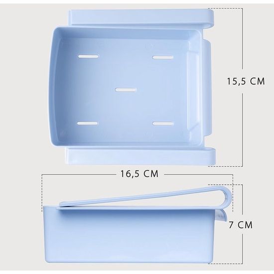 Opbergset voor koelkast, 4 stuks, 155 x 165 x 70 mm, keukenorganizerset, organizer voor keuken, keukenorganizer, boxen, keukenorganizer, keukenkast-organizer, koelkast