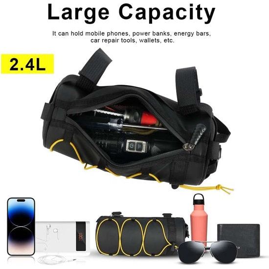 Fietsstuurtas, voorvak, fietstas opbergtas, fietstas voor stuur, multifunctionele fietstas met schouderriem, voor racefiets, mountainbike