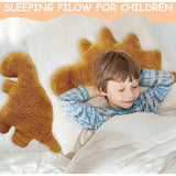 Dinosaurus Nugget Kussen, Kip Nugget Kussen Knuffel, Dino Chicken Nugget Knuffel, Dinosaurus Knuffel Pop, Kussen Verjaardagscadeaus voor Kinderkamer Decoratie (Brontosaurus)