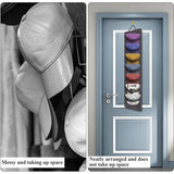 Honkbalpettenhouder, voor aan de muur, baseballcaphouder, opvouwbare kaphouder voor aan de muur met 7 vakken, enkele rij, geen boren, wandhouder