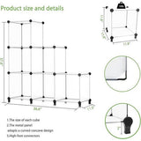 Schoenenrek, DIY Cube planksysteem, set van 6 steekplanken, ruimteverdeler van kunststof, opslag van kleding, schoenen, voor slaapkamer, semi-transparant
