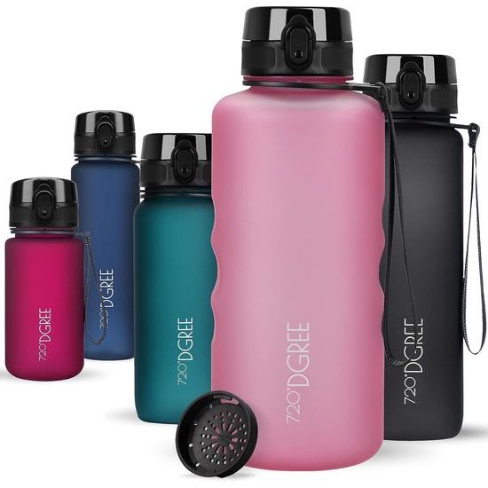 SoftTouch-waterfles "uberBottle" 2 L + zeef - BPA-vrij - XXL-waterfles voor sportschool, sportschool, training, fitness, sport, outdoor - grote sportfles van Tritan - lichtgewicht, schokbestendig