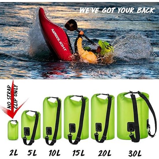 Dry Bag 30 L waterdichte tas – (rood) waterdichte paktas met rolsluiting en schouderriem voor zwemmen, baden, strand, kanoën, staand peddelen, duiken