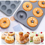 Muffinvorm siliconen voor 12 muffins & 6 donuts bakvorm, siliconen bakvorm 2 stuks, hoogwaardige bakvorm met uitstekende warmtegeleiding BPA-vrij voor cupcakes, brownies, cake, pudding,