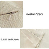 Kussenslopen set van 4 kussenslopen, linnen kussensloop, sierkussen, kussenslopen voor bank, tuinbed, bank, kussen, 40 x 40 cm (set van 4)