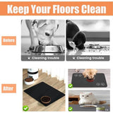voerbakmat voor honden, hoogwaardige antislip hondenbak, 60 x 40 cm, super absorberend, sneldrogend, voermatten voor huisdieren, voermat voor katten, voermat voor katten (zwart)