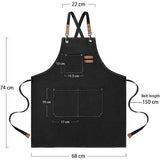 Werkschort, verstelbare multifunctionele werkplaats met gereedschapstassen met leren kruisrugriemen, voor ingenieurs, timmerlieden, kapper, keuken, tuin, keramiek, handwerk, werkplaatsen, garage, klein