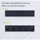 Kapstok met 5 beweegbare haken, moderne wandkapstokken, haakrek voor jassen, mantels, tassen, hoeden en sjaals