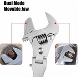 Verstelbare sleutel met flexibele kop, multifunctioneel, verstelbaar snelreparatiegereedschap voor pijpsleutels