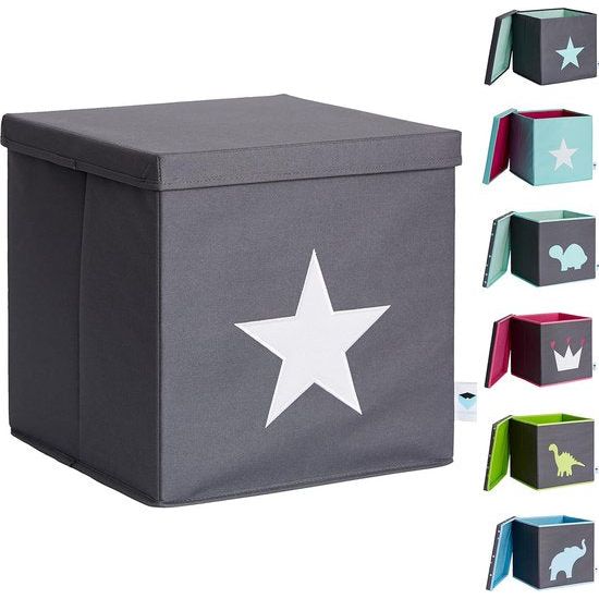 Opbergbox met deksel, 33 x 33 x 33 cm