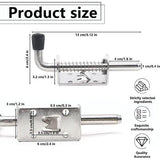 2 stuks veergrendel poortvergrendeling, boutgrendel torgrendel roestvrij staal 304, met beveiligde greep en veer (zilver)