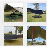 5 x 5 m groot camping tarp waterdicht tentzeil achthoek hangmat zeil regenzeil picknick tent mat outdoor survival uitrusting