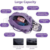 Sporttas, reistas, sporttas met schoenenvak en natvak, waterdichte weekendtas, reistas, bagagetas voor sport en reizen voor mannen en vrouwen, #3 paars,