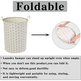 17,7 inch wasmand, opvouwbare pop-up wasmand, waterdicht, rond, katoen, linnen, voor slaapkamer, opslag, babykleding, speelgoed