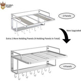 Magnetronhouder met 2 planken, plank voor de keuken, om op te hangen.