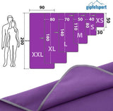 Microvezel handdoek, voor sauna, fitness en sport - strandhanddoek, sporthanddoek - 140x70cm - Paars