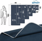 Microvezel handdoek, voor sauna, fitness en sport - strandhanddoek, sporthanddoek - 140x70cm - Navy