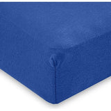 Jersey Hoeslakens 100x200cm Saks Blue - hoeslaken 80% katoen 20% polyester, bedlaken 100x200 tot 28 cm matrashoogte