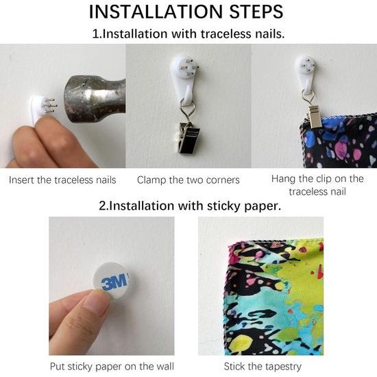 Blacklight wandtapijt, mandala, 150 x 200 cm, glow in the dark, psychedelisch, boho, kleurrijke achtergrond, Boheemse kamerdecoratie, hippie, wandposters voor slaapkamer