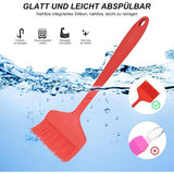 Extra grote siliconen gebakborstel Hittebestendig Extra brede vaatwasserbestendige gebakborstel voor bakken, grillen, koken en smeren van olie, boter, barbecuesaus of marinade (rood)