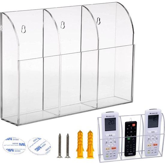 Acryl Organizer met Afstandsbediening Acryl Transparante Afstandsbediening Organizer Afstandsbediening Wandmontage Opbergdoos