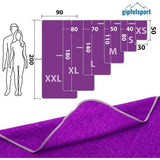 Microvezel handdoek, voor sauna, fitness en sport - strandhanddoek, sporthanddoek - 50x30cm - Paars Gepatroneerd