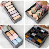 Opbergsysteem, kledingkast, opbergsysteem, grijs, opvouwbare opbergdoos, stof, organizer voor de kledingkast van stof, voor het opbergen van kleding, T-shirts, ondergoed