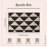 Deurmat voor binnen, antislip, voor de entree, vuilafstotend, duurzame deurmat voor de vooringang, wasbaar voor buiten, welkomstmat, zwart, 50 x 80 cm