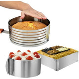 3 stuks taartringen, verstelbare set, bakframe, rechthoekig verstelbaar, taartbodemsnijhulp, taartvormset voor bakken en voor het bereiden van taarten, voor bakken, gelaagde taarten