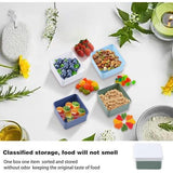 Set van 16 voedselbewaarcontainers met deksel, klein, vriescontainers van 150 ml, kleine container, mini-bewaarcontainer, vriescontainer, kunststof, BPA-vrij, geschikt voor magnetrons en diepvriezers