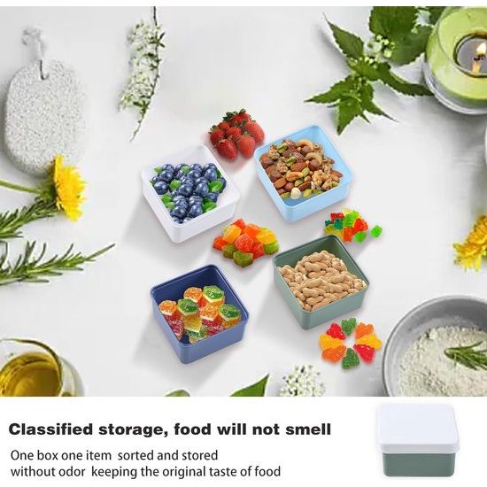 Set van 16 voedselbewaarcontainers met deksel, klein, vriescontainers van 150 ml, kleine container, mini-bewaarcontainer, vriescontainer, kunststof, BPA-vrij, geschikt voor magnetrons en diepvriezers