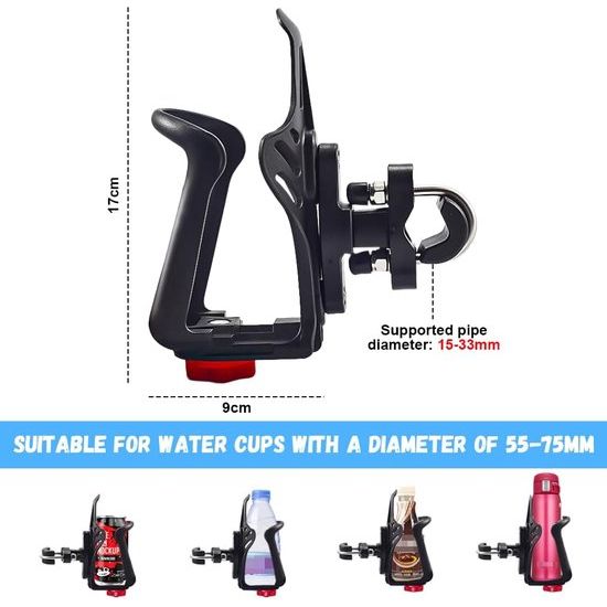 Fietsfleshouder Plastic bidonhouder 360 graden rotatie verstelbare bekerhouder Fiets bidonhouder voor fiets mountainbikes racefiets kinderwagens