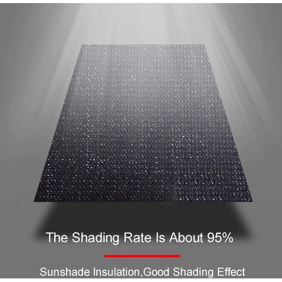 Rechthoekig zonnezeil, voor balkon, schaduwnet, broeikas, blokkeert effectief zonlicht en uv-stralen, de lucht kan op en neer circuleren, 3 x 5 m, zwart