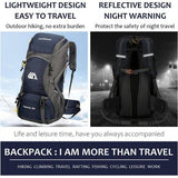50 liter, heren en dames, trekkingrugzak, ultralicht, opvouwbare reisrugzak, wandelrugzak, grote klimmen, dagrugzak voor reizen, bergbeklimmen, kamperen, outdoor, reizen, sport