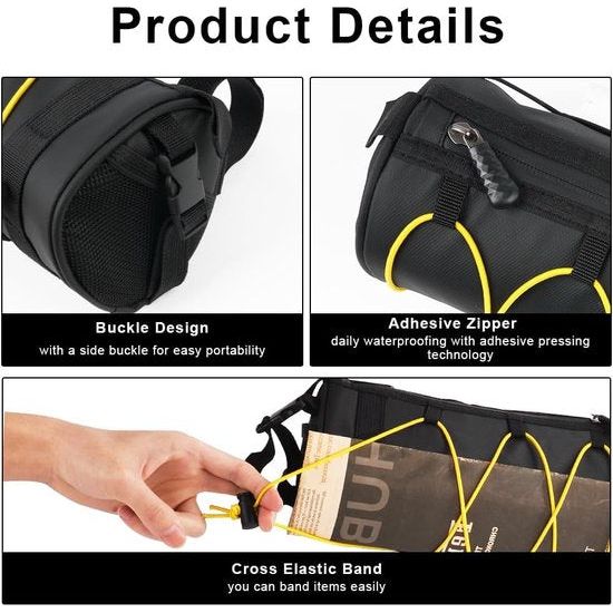 Fietsstuurtas, voorvak, fietstas opbergtas, fietstas voor stuur, multifunctionele fietstas met schouderriem, voor racefiets, mountainbike